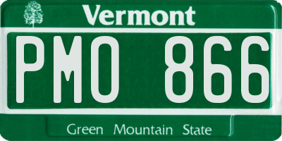 VT license plate PMO866