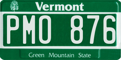 VT license plate PMO876