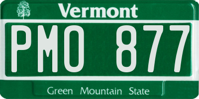 VT license plate PMO877