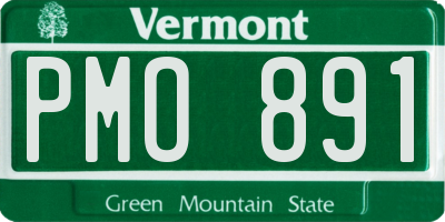 VT license plate PMO891