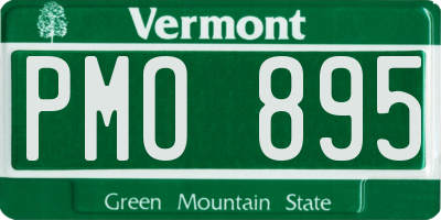VT license plate PMO895