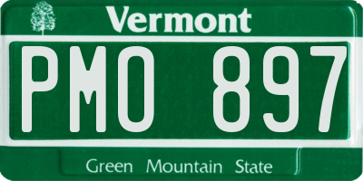VT license plate PMO897