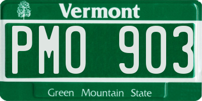 VT license plate PMO903