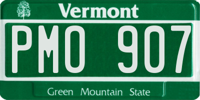 VT license plate PMO907
