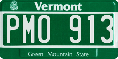 VT license plate PMO913