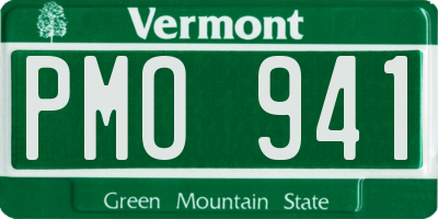 VT license plate PMO941