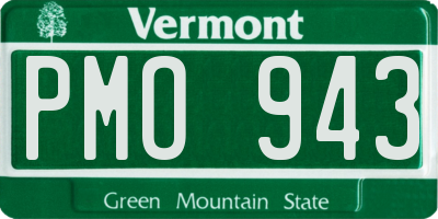VT license plate PMO943