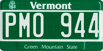 VT license plate PMO944