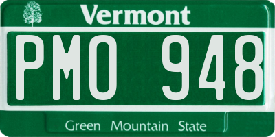 VT license plate PMO948