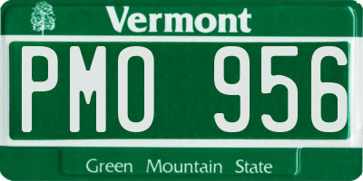 VT license plate PMO956