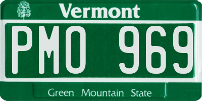 VT license plate PMO969