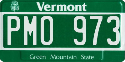 VT license plate PMO973