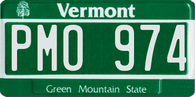 VT license plate PMO974