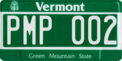 VT license plate PMP002