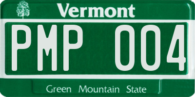 VT license plate PMP004
