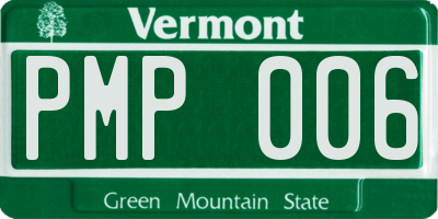 VT license plate PMP006