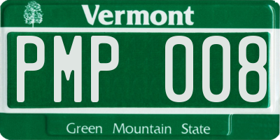 VT license plate PMP008