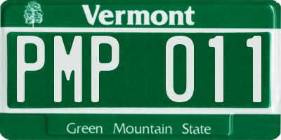 VT license plate PMP011
