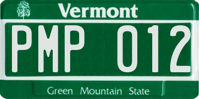 VT license plate PMP012