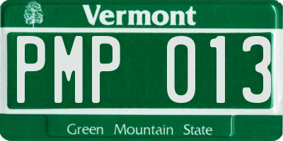 VT license plate PMP013