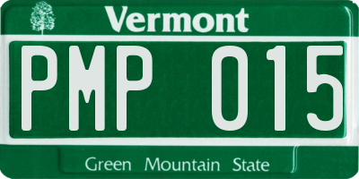 VT license plate PMP015