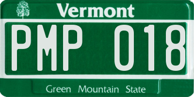 VT license plate PMP018