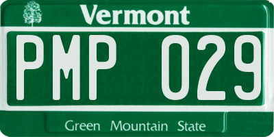 VT license plate PMP029