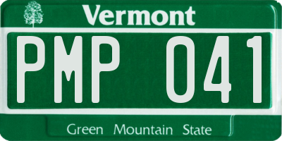 VT license plate PMP041