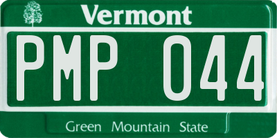 VT license plate PMP044