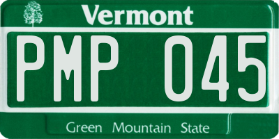 VT license plate PMP045