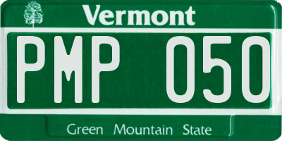 VT license plate PMP050
