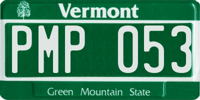 VT license plate PMP053