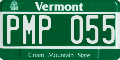VT license plate PMP055