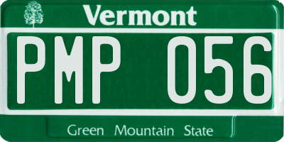 VT license plate PMP056