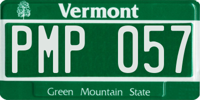 VT license plate PMP057
