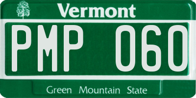 VT license plate PMP060