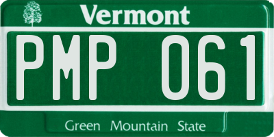 VT license plate PMP061