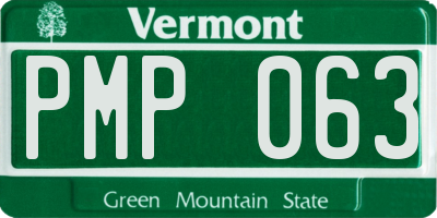 VT license plate PMP063