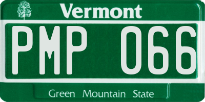 VT license plate PMP066
