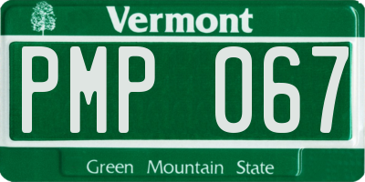 VT license plate PMP067