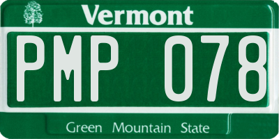 VT license plate PMP078
