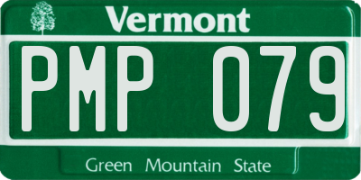 VT license plate PMP079