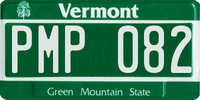 VT license plate PMP082