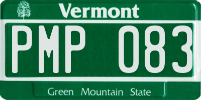 VT license plate PMP083