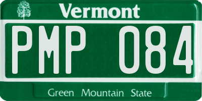 VT license plate PMP084