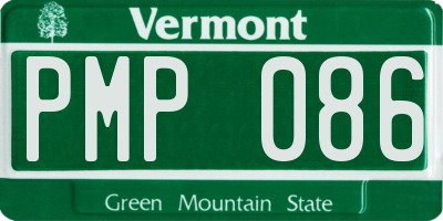 VT license plate PMP086
