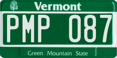 VT license plate PMP087