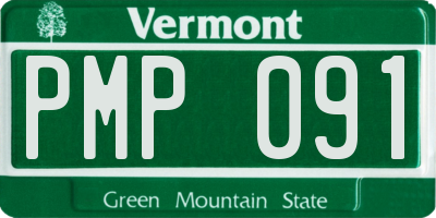 VT license plate PMP091