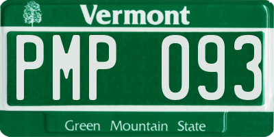 VT license plate PMP093