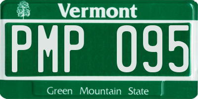 VT license plate PMP095
